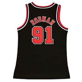 DENNIS RODMAN CHICAGO BULLS JERSEY BOYS /YOUTH MITCHEL & NESS GREEN/RED  LETTER 