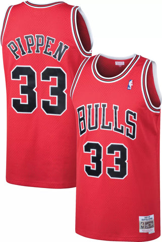 Scottie Pippen Adult Chicago Bulls Red NBA Mitchell & Ness NBA Jersey