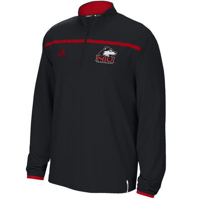 Northern Illinois Huskies NCAA Adidas Adult Black Quarter Zip Pullover - Dino's Sports Fan Shop