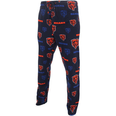Chicago Bears Concept Sports NFL Navy Blue Adult All Over Pajama Pants - Dino's Sports Fan Shop