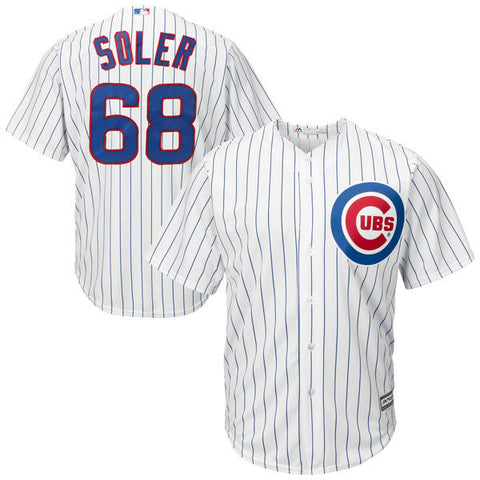 Jorge Soler #68 Chicago Cubs MLB Majestic White Replica Cool Base Youth Jersey - Dino's Sports Fan Shop