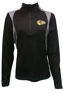 Chicago Blackhawks Antigua Black Delta 1/4 Zip Sweatshirt - Dino's Sports Fan Shop