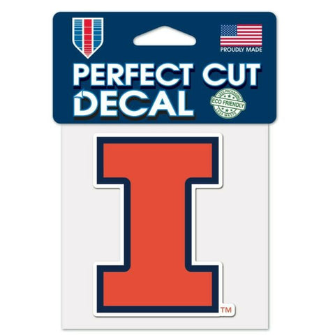 Illinois Fighting Illini Wincraft Perfect Cut Decal 4x4