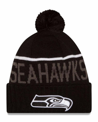 Seattle Seahawks New Era Black Sport Knit Hat - Dino's Sports Fan Shop