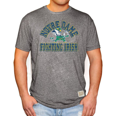 Notre Dame Fighting Irish Retro Brand Mock Twist Charcoal Arch Logo Shirt