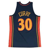 Steph Curry Adult Golden State Warriors Blue Mitchell and Ness NBA Jersey