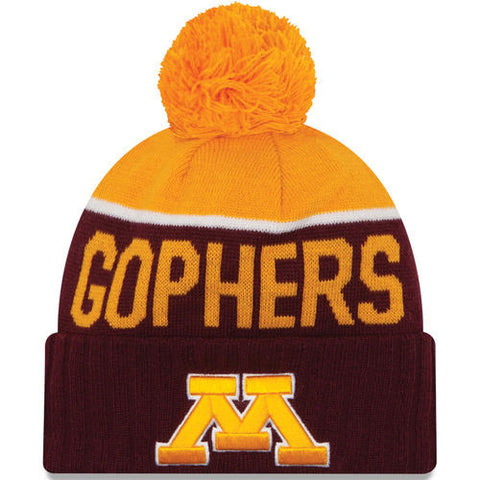 Minnesota Golden Gophers New Era NCAA Red/Gold Adult Knit Hat