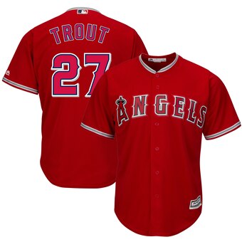 Mike Trout #27 Los Angeles Angels Majestic MLB Red Alternate Replica Youth Jersey