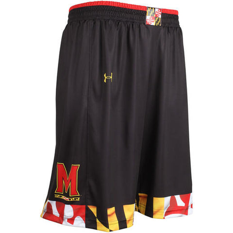 Maryland Terrapins Under Armour Black Youth Shorts - Dino's Sports Fan Shop