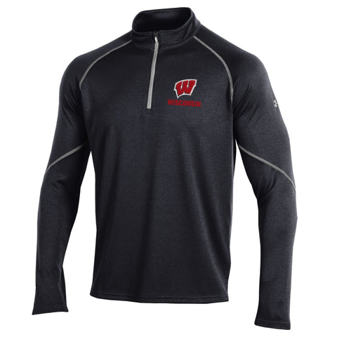Wisconsin Badgers Under Armour Adult Black "Prevail" Performance 1/4-Zip