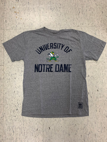 University of Notre Dame Adult Adidas Gray Shirt