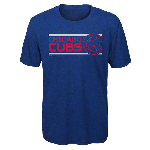  Stitches Cubs Youth T-Shirt Bullseye Logo Heather Blue  (X-Large) : Sports & Outdoors