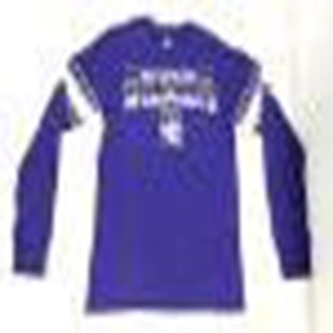 Northwestern Wildcats NCAA "Gridiron" Long Sleeve Vintage Slub Men's T-Shirt ...