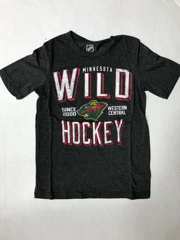 Minnesota Wild Since 2000 Western Central Youth Gray NHL T-Shirt
