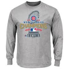 Chicago Cubs World series Champions Locker Room Shirt Long Sleeve Grey